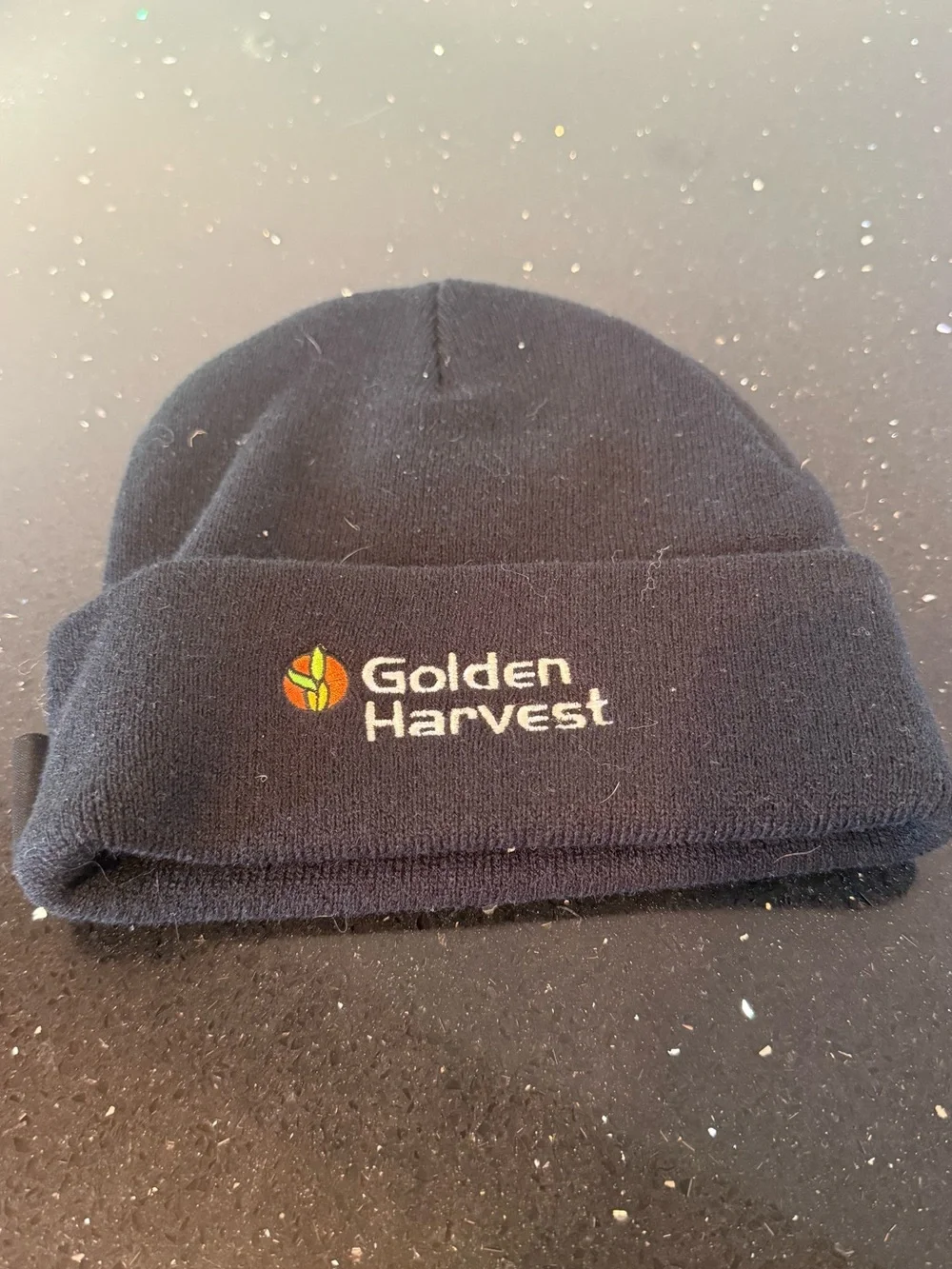 Golden Harvest Black Knit Beanie